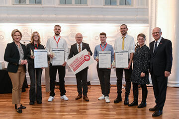Gruppenfoto der DMH-LAndessieger aus dem Kammerbezirk in Konstanz
