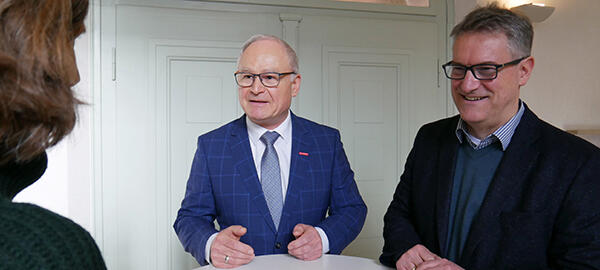 Handwerkskkammerpräsident Werner Rottler im Gespräch mit Hauptgeschäftsführer Georg Hiltner