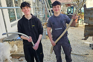 Praktikant und Auszubildender auf der Baustelle